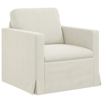 Bankstel 2 pcs Cr&egrave;me 138 x 78 x 80 cm Fluweel 4