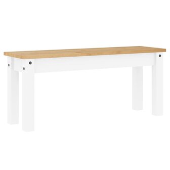 Eetkamerbank PANAMA 105x30x45 cm massief grenenhout wit 2