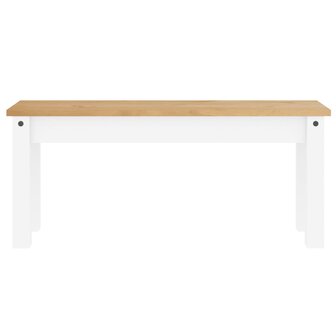 Eetkamerbank PANAMA 105x30x45 cm massief grenenhout wit 4