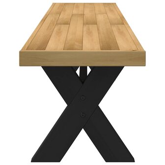 Eetbank NOAIN X-vormige poten 180x40x45 cm massief hout 4