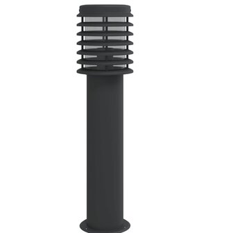 Buitenvloerlampen 3 st stopcontact 60 cm roestvrijstaal zwart 4