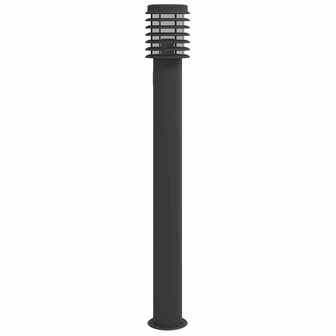 Buitenvloerlampen 3 st stopcontact 110 cm roestvrijstaal zwart 4
