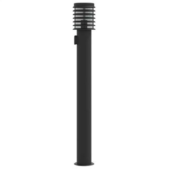 Buitenvloerlampen 3 st stopcontact 110 cm roestvrijstaal zwart 5