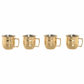 Set van 4 mokken Home ESPRIT Gouden Loft 1