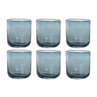 Glazenset Home ESPRIT Blauw Kristal 320 ml (6 Stuks) 1
