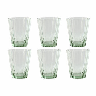 Glazenset Home ESPRIT Groen Kristal 280 ml (6 Stuks) 1