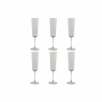 Glazenset Home ESPRIT Groen Kristal 6 x 6 x 23,7 cm (6 Stuks) 1