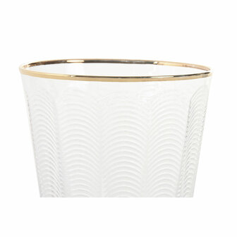 Glazenset Home ESPRIT Transparant Gouden Kristal Met reli&euml;f 350 ml (6 Stuks) 2