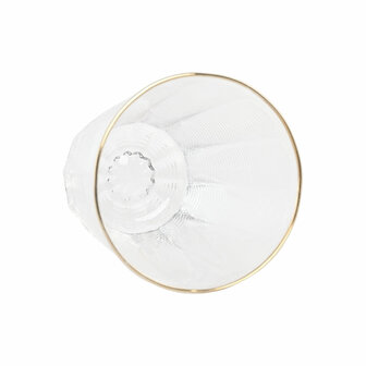 Glazenset Home ESPRIT Transparant Gouden Kristal Met reli&euml;f 350 ml (6 Stuks) 3