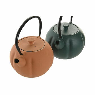 Theepot Home ESPRIT Groen Oranje Roestvrij staal Ijzer 1 L (2 Stuks) 2