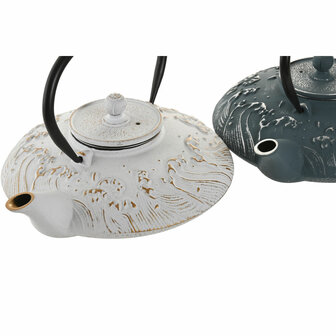 Theepot Home ESPRIT Blauw Wit Roestvrij staal Ijzer 800 ml (2 Stuks) 2