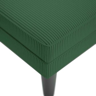 Chaise longue met kussen corduroy stof donkergroen 7