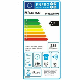 Condensdroger Hisense DHQE800BW2 6
