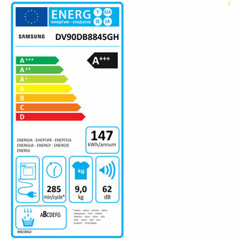 Condensdroger Samsung DV90DB8845GHU3 Wit 9 kg 3