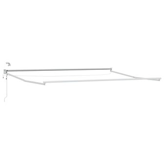 Elektrisch uitschuifbaar zonnescherm frame Wit 5 x 3 m 1