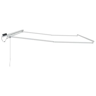 Elektrisch uitschuifbaar zonnescherm frame Wit 4,5 &times; 3 m Staal 3