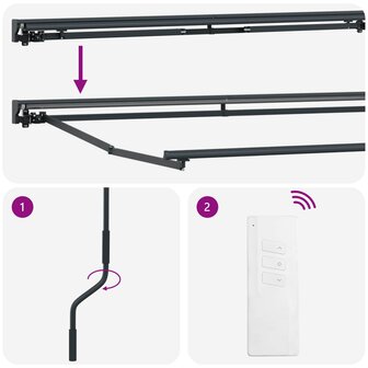 Elektrisch uitschuifbaar zonnescherm frame Antraciet 4,5 &times; 3 m 7