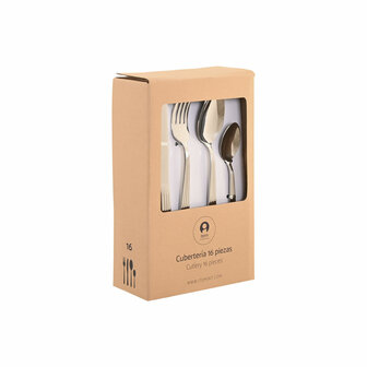 Bestek Home ESPRIT Zilverkleurig Roestvrij staal 15 x 7 x 24 cm 16 Onderdelen 4