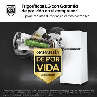 Koel-vriescombinatie LG GTBV22SWNJ Wit 4