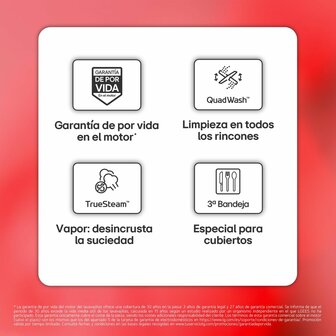 Vaatwasser LG DF375HWS 60 cm Wit 3