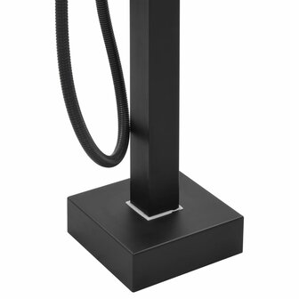 Vrijstaande badkraan 90 cm roestvrij staal zwart 6