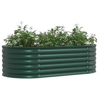Verhoogde tuinbak Groen 160 x 80 x 44 cm Staal 3