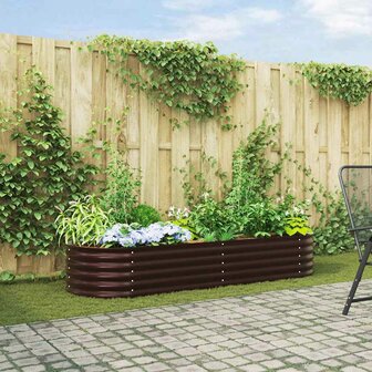 Verhoogde tuinbak Bruin 240 x 80 x 44 cm Staal 1