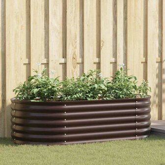 Verhoogde tuinbak Bruin 160 x 80 x 44 cm Staal 1