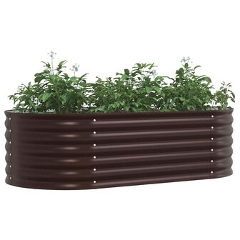 Verhoogde tuinbak Bruin 160 x 80 x 44 cm Staal 3