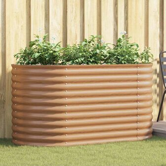 Verhoogde tuinbak Bruin 160 x 80 x 81 cm Staal 1