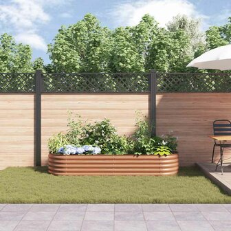 Verhoogde tuinbak Bruin 240 x 80 x 44 cm Staal 4