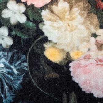 Keukenmat Zwart 150 x 45 cm Fluweel 6