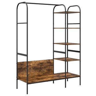 Kledingrek met plank Bruin Eiken 120 x 44 x 160 cm Bewerkt hout 2
