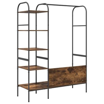 Kledingrek met plank Bruin Eiken 120 x 44 x 160 cm Bewerkt hout 7