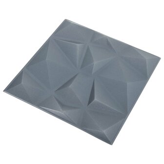 Wandpanelen 12 pcs Origami Grijs 50 x 50 cm XPS Schuim 2