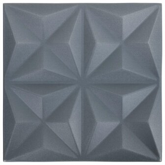 Wandpanelen 24 pcs Origami Grijs 50 x 50 cm XPS Schuim 5