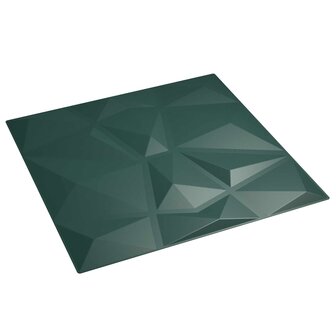 Wandpanelen 24 pcs Groen 50 x 50 cm XPS Schuim 1