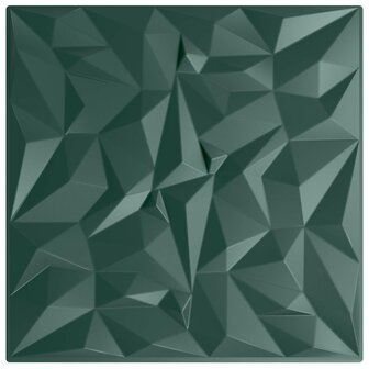 Wandpanelen 24 pcs Amethist Groen 50 x 50 cm XPS Schuim 3