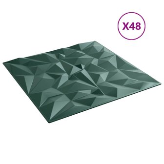 Wandpanelen 48 pcs Amethist Groen 50 x 50 cm XPS Schuim 2