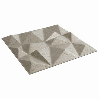 Wandpanelen 12 pcs Diamant Beton 50 x 50 cm XPS Schuim 1