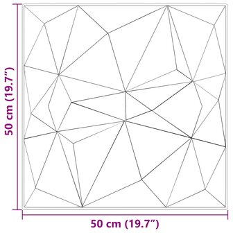 Wandpanelen 12 pcs Diamant Beton 50 x 50 cm XPS Schuim 4