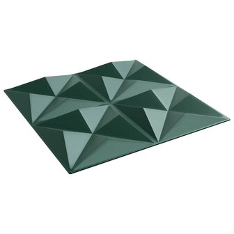 Wandpanelen 24 pcs Origami Groen 50 x 50 cm XPS Schuim 1