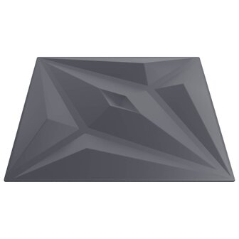 Wandpanelen Ster 12 pcs Ster Grijs 50 x 50 cm XPS Schuim 3