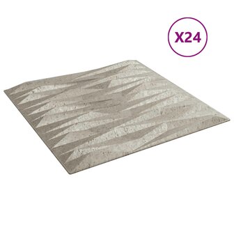 Wandpanelen 24 pcs Steen Beton 50 x 50 cm XPS Schuim 2