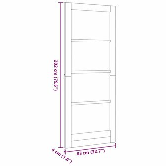 Binnendeur ORKDAL Wit geprimed 83 x 202 cm 8