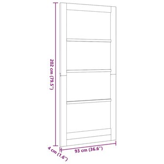 Binnendeur ORKDAL Bruin 93 x 202 cm 8