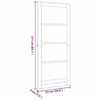 Binnendeur ORKDAL Bruin 93 x 211 cm 8