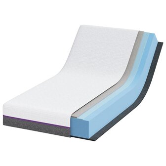 Matras Wit en Grijs 80 x 160 cm Jacquard stof 3