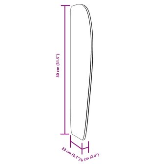 Hoofdbord oor Bruin 80 x 23 x 6 cm Stof 11