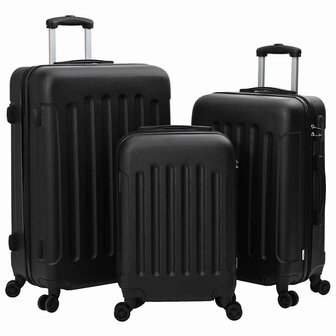 Koffer met slot 3 pcs Zwart 50 x 31 x 78 cm ABS Kunststof 1